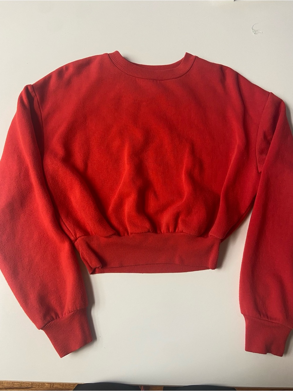 Wild Fable Red Cropped Crewneck Sweater good condition young adult size XS